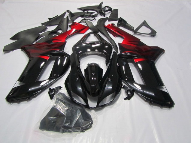 Carene Kawasaki ZX6R 07-08 - Nero Rosso Carene Kawasaki ZX6R 07-08 - Nero Rosso