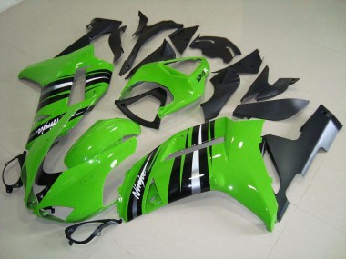 Carene Kawasaki ZX6R 07-08 - Verde & Argento Banda
