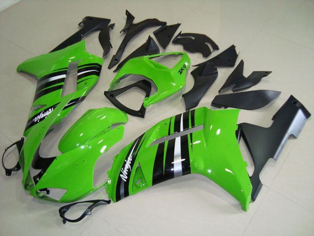 Carene Kawasaki ZX6R 07-08 - Verde & Argento Banda Carene Kawasaki ZX6R 07-08 - Verde & Argento Banda