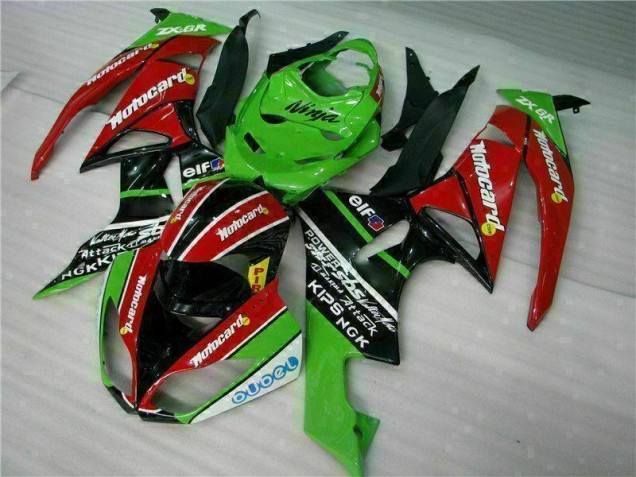 Carene Kawasaki ZX6R 09-12 - Nero Rosso Verdecard Carene Kawasaki ZX6R 09-12 - Nero Rosso Verdecard