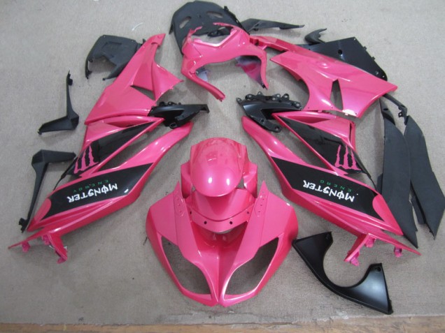 Carene Kawasaki ZX6R 09-12 - Rosa Nero Monster Carene Kawasaki ZX6R 09-12 - Rosa Nero Monster