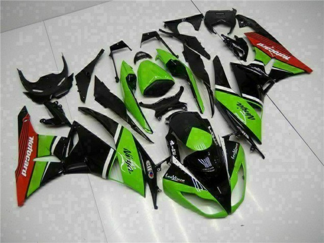 Carene Kawasaki ZX6R 09-12 - Verde Nero Rosso Carene Kawasaki ZX6R 09-12 - Verde Nero Rosso