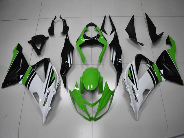 Carene Kawasaki ZX6R 13-18 - Nero Verde Bianco