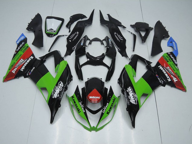 Carene Kawasaki ZX6R 13-18 - Nero Verde Rossocard Carene Kawasaki ZX6R 13-18 - Nero Verde Rossocard