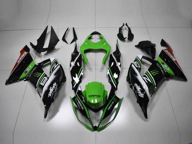 Carene Kawasaki ZX6R 13-18 - Verde Nero Bianco