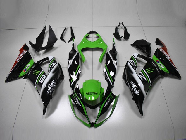 Carene Kawasaki ZX6R 13-18 - Verde Nero Bianco Carene Kawasaki ZX6R 13-18 - Verde Nero Bianco