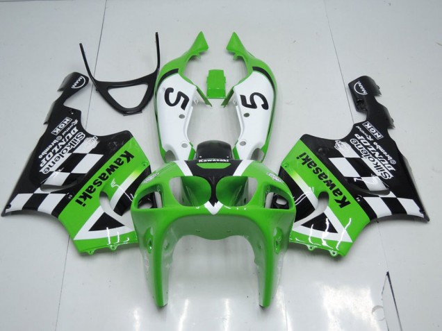 Carene Kawasaki ZX7R 96-03 - Verde Nero & Bianco