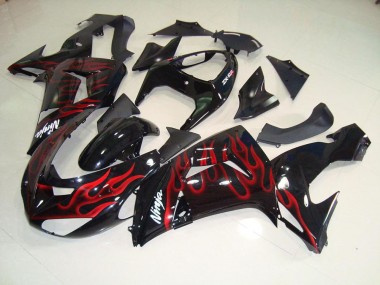 Carene & Plastica Kawasaki ZX10R 06-07 - Nero Rosso Fiamma