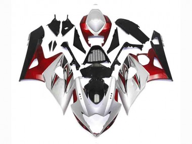 Carene Suzuki GSXR 1000 K5 05-06 - Argento Rosso Nero