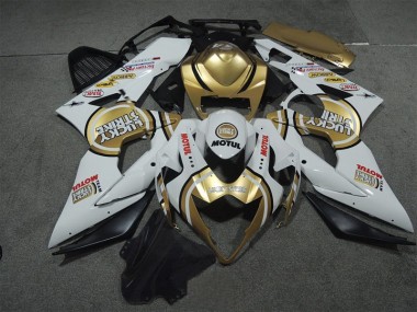 Carene Suzuki GSXR 1000 K5 05-06 - Bianco Oro Lucky Strike Motul