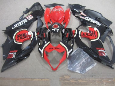Carene Suzuki GSXR 1000 K5 05-06 - Nero Lucky Strike Rosso Motul