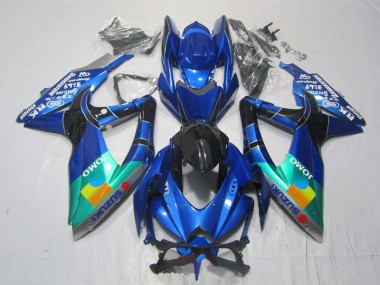 Carene Suzuki GSXR 1000 K7 07-08 - Blu Nero Verde Jomo