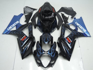 Carene Suzuki GSXR 1000 K7 07-08 - Nero Blu Fiamma