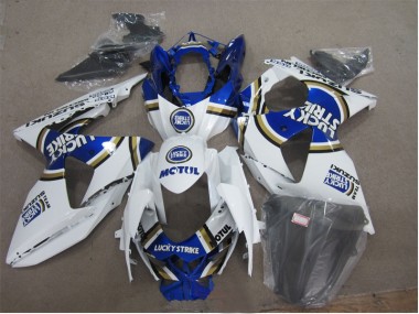Carene Suzuki GSXR 1000 K9 09-16 - Bianco Lucky Strike Blu Motul