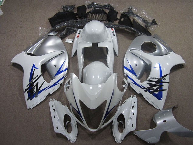 Carene Suzuki GSXR 1300 Hayabusa 08-19 - Bianco Argento Blu Carene Suzuki GSXR 1300 Hayabusa 08-19 - Bianco Argento Blu