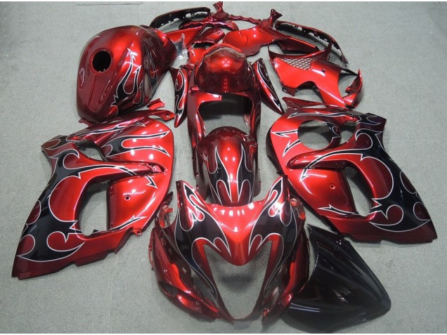 Carene Suzuki GSXR 1300 Hayabusa 08-19 - Rosso Nero Fiamma Carene Suzuki GSXR 1300 Hayabusa 08-19 - Rosso Nero Fiamma