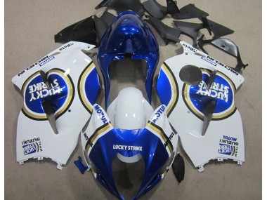 Carene Suzuki GSXR 1300 Hayabusa 96-07 - Bianco Lucky Strike Blu Motul