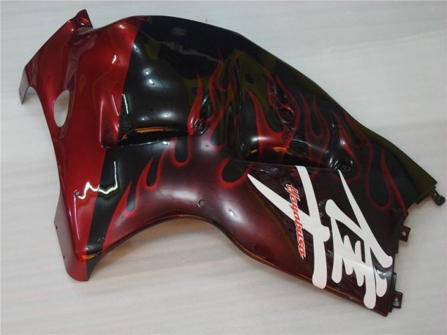 Carene Suzuki GSXR 1300 Hayabusa 96-07 - Nero Rosso Fiamma Carene Suzuki GSXR 1300 Hayabusa 96-07 - Nero Rosso Fiamma