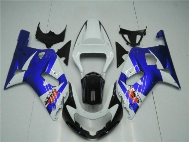 Carene Suzuki GSXR 600 / 750 K1 K2 K3 01-03 - Bianco Blu