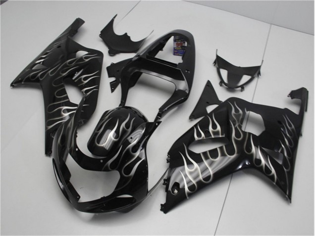 Carene Suzuki GSXR 600 / 750 K1 K2 K3 01-03 - Nero Bianco Fiamma Carene Suzuki GSXR 600 / 750 K1 K2 K3 01-03 - Nero Bianco Fiamma