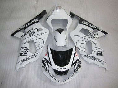 Carene Suzuki GSXR 600 K1 K2 K3 01-03 - Bianco Nero Corona Extra