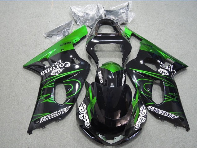 Carene Suzuki GSXR 600 K1 K2 K3 01-03 - Nero Verde Corona Extra Carene Suzuki GSXR 600 K1 K2 K3 01-03 - Nero Verde Corona Extra