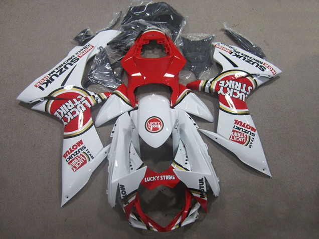Carene Suzuki GSXR 600 K11 11-24 - Bianco Lucky Strike Rosso Motul Carene Suzuki GSXR 600 K11 11-24 - Bianco Lucky Strike Rosso Motul
