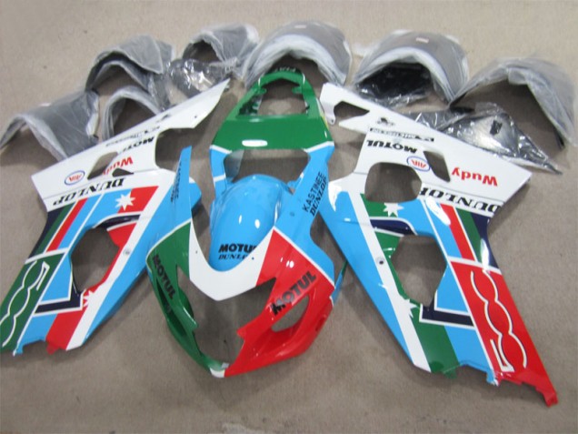 Carene Suzuki GSXR 600 K4 04-05 - Blu Verde Rosso Motul Carene Suzuki GSXR 600 K4 04-05 - Blu Verde Rosso Motul