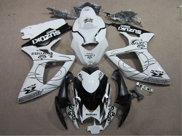 Carene Suzuki GSXR 600 K6 06-07 - Bianco Nero Corona Extra Carene Suzuki GSXR 600 K6 06-07 - Bianco Nero Corona Extra