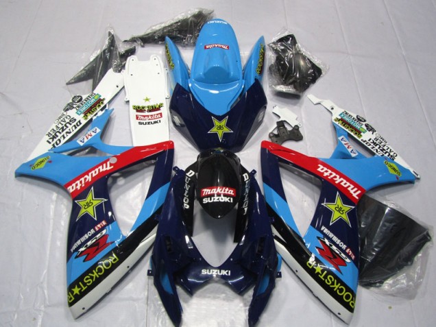 Carene Suzuki GSXR 600 K6 06-07 - Blu Bianco Rockstar Makita Carene Suzuki GSXR 600 K6 06-07 - Blu Bianco Rockstar Makita