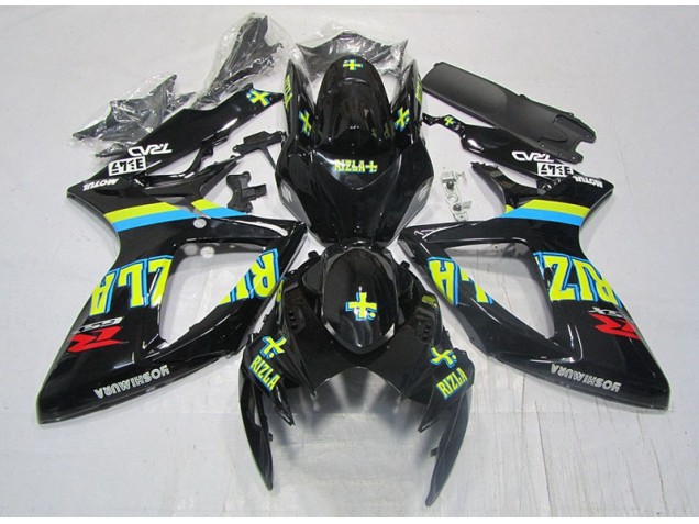 Carene Suzuki GSXR 600 K6 06-07 - Nero Giallo Rizla