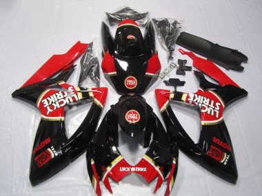 Carene Suzuki GSXR 600 K6 06-07 - Nero Rosso Lucky Strike Motul