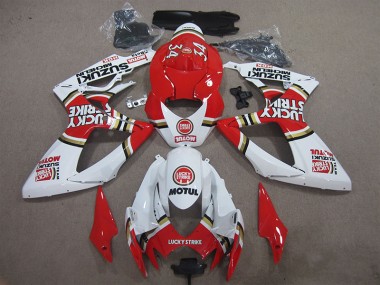 Carene Suzuki GSXR 600 K6 06-07 - Rosso Bianco Lucky Strike Motul