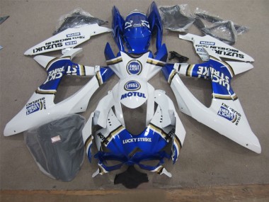 Carene Suzuki GSXR 600 K8 08-10 - Bianco Lucky Strike Blu Motul