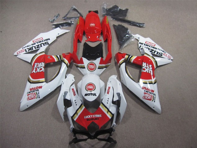Carene Suzuki GSXR 600 K8 08-10 - Bianco Lucky Strike Rosso Motul Carene Suzuki GSXR 600 K8 08-10 - Bianco Lucky Strike Rosso Motul