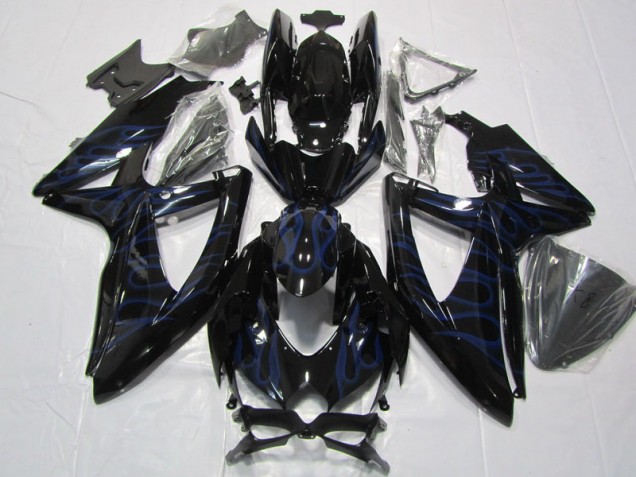 Carene Suzuki GSXR 600 K8 08-10 - Nero Blu Fiamma Carene Suzuki GSXR 600 K8 08-10 - Nero Blu Fiamma