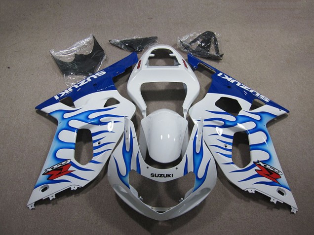 Carene Suzuki GSXR 750 K1 K2 K3 01-03 - Bianco Blu Fiamma Carene Suzuki GSXR 750 K1 K2 K3 01-03 - Bianco Blu Fiamma
