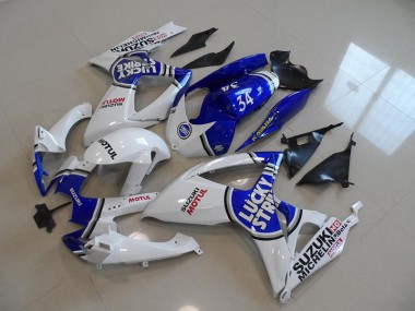 Carene Suzuki GSXR 750 K6 06-07 - Blu Bianco Lucky Strike Motul 34