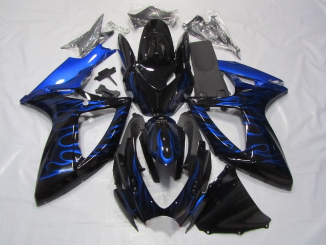 Carene Suzuki GSXR 750 K6 06-07 - Nero Blu Fiamma Carene Suzuki GSXR 750 K6 06-07 - Nero Blu Fiamma