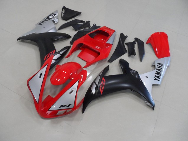 Carene Yamaha R1 02-03 - Rosso Matte Argento Carene Yamaha R1 02-03 - Rosso Matte Argento