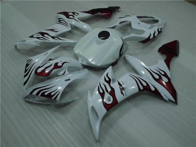 Carene Yamaha R1 04-06 - Bianco Rosso Fiamma Carene Yamaha R1 04-06 - Bianco Rosso Fiamma