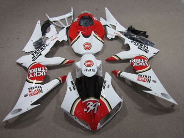 Carene Yamaha R1 04-06 - Rosso Bianco Lucky Strike