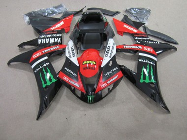 Carene Yamaha R1 04-06 - Rosso Bianco Nero Motul