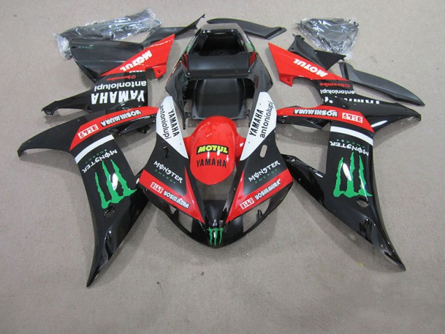 Carene Yamaha R1 04-06 - Rosso Bianco Nero Motul