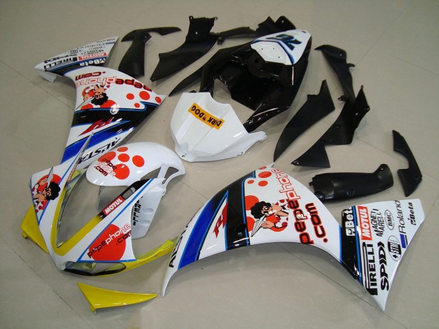 Carene Yamaha R1 09-11 - Bianco Nero Pepe Phone Carene Yamaha R1 09-11 - Bianco Nero Pepe Phone
