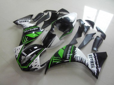 Carene Yamaha R1 09-11 - Bianco Verde Monster