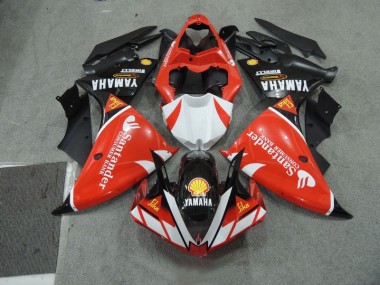 Carene Yamaha R1 09-11 - Nero Bianco Santander Rosso