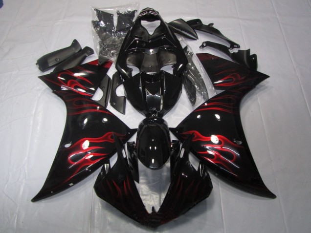 Carene Yamaha R1 09-11 - Nero Rosso Fiamma Carene Yamaha R1 09-11 - Nero Rosso Fiamma