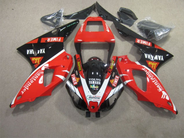 Carene Yamaha R1 09-11 - Rosso Nero Bianco Santander Carene Yamaha R1 09-11 - Rosso Nero Bianco Santander