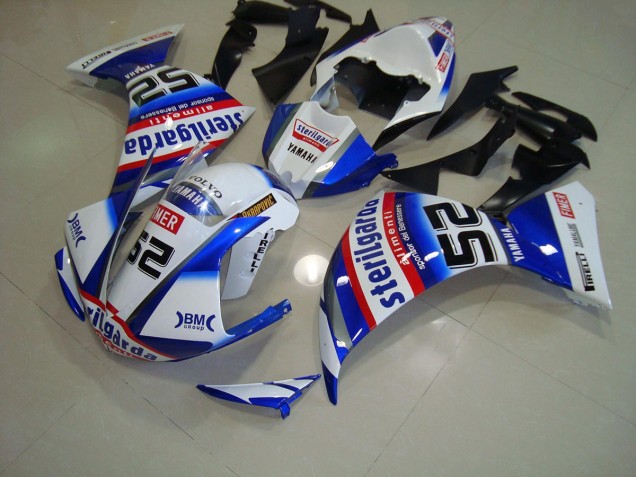 Carene Yamaha R1 12-14 - Bianco Nero Sterilgarda Carene Yamaha R1 12-14 - Bianco Nero Sterilgarda